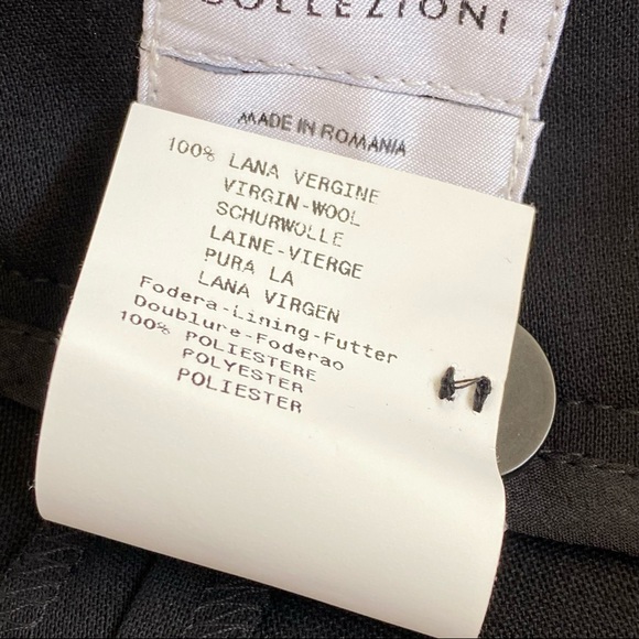 Giorgio Armani Collezioni black wide leg high rise waisted dress pants slacks - Picture 12 of 15